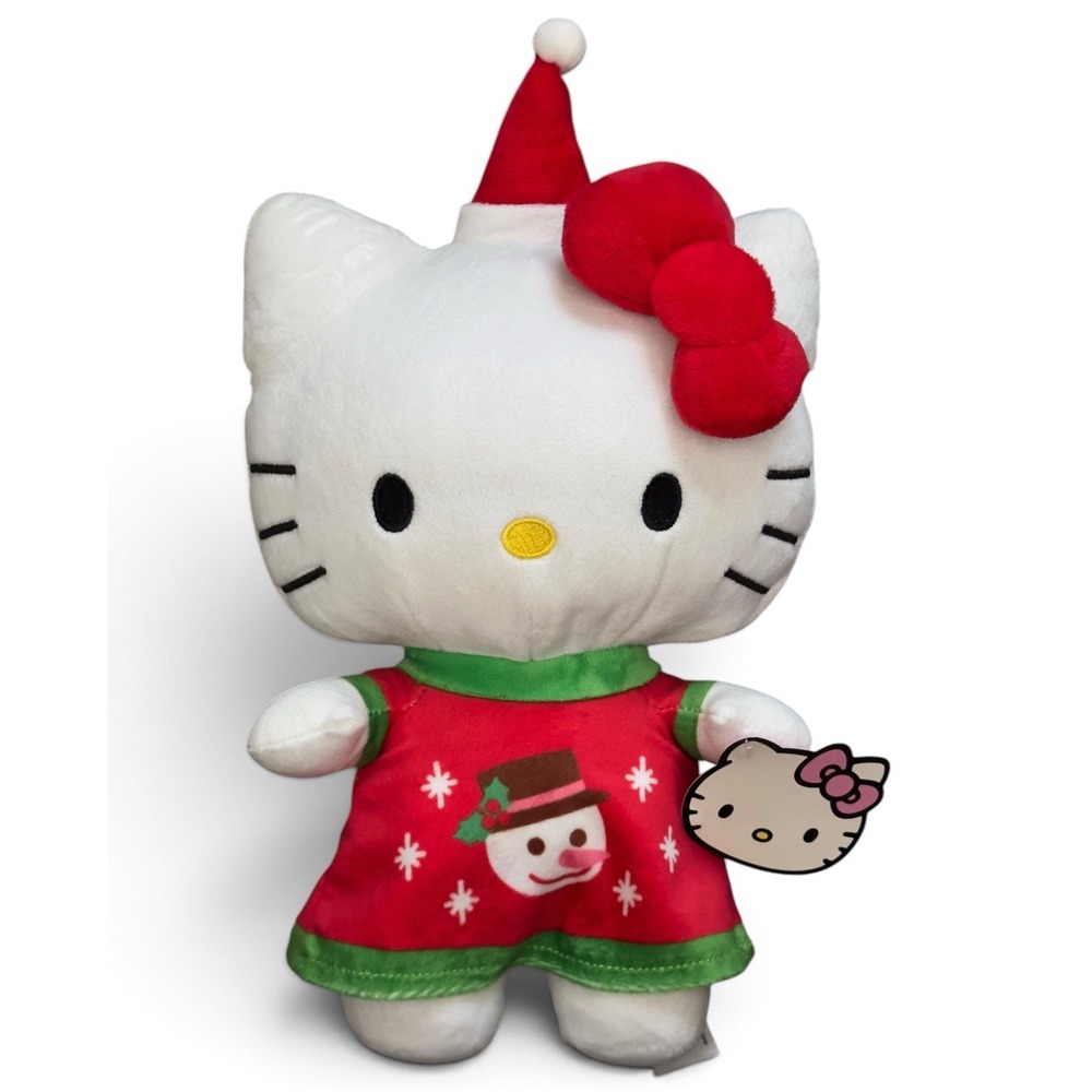 Sanrio Hello Kitty 10.5" Holiday Plush in Red Snowman Outfit